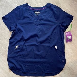 NWT Purple Label limited edition by Healing Hands navy scrub top